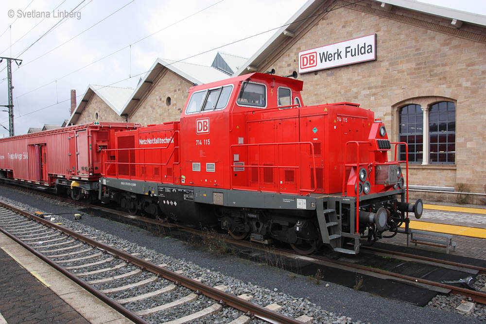Bild der Rettungszuglok 714 115, Fulda, Fotografin Svetlana Linberg